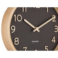 Drevené nástenné hodiny Karlsson KA5851, čierna 22cm